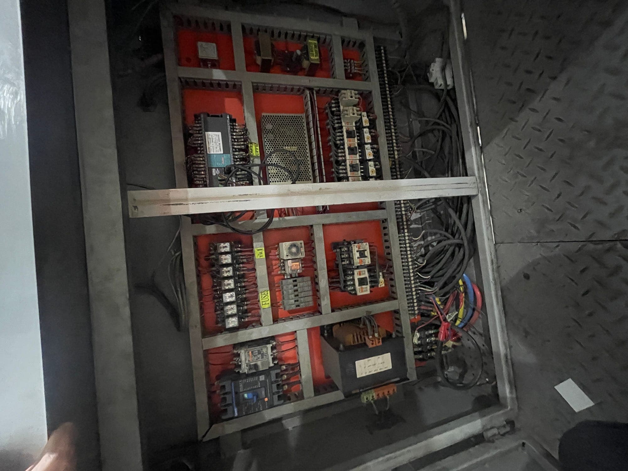 Terminal-level wiring inspection against the schematic.