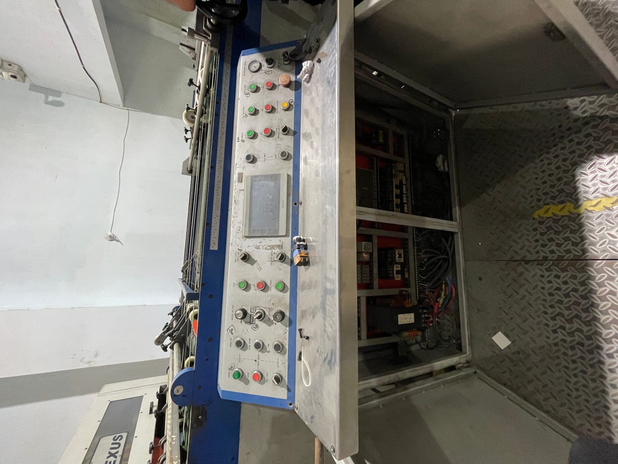 Contactor and overload-relay row — checking labelling against the I/O list.